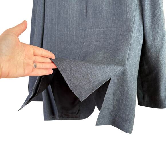 J.Crew Men‎ Ludlow Suit Jacket in Italian Wool and Linen Charcoal Gray, Size 40L - Picture 9 of 12